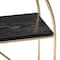 Hello Honey® Wood & Metal Gold Crescent Wall Shelf